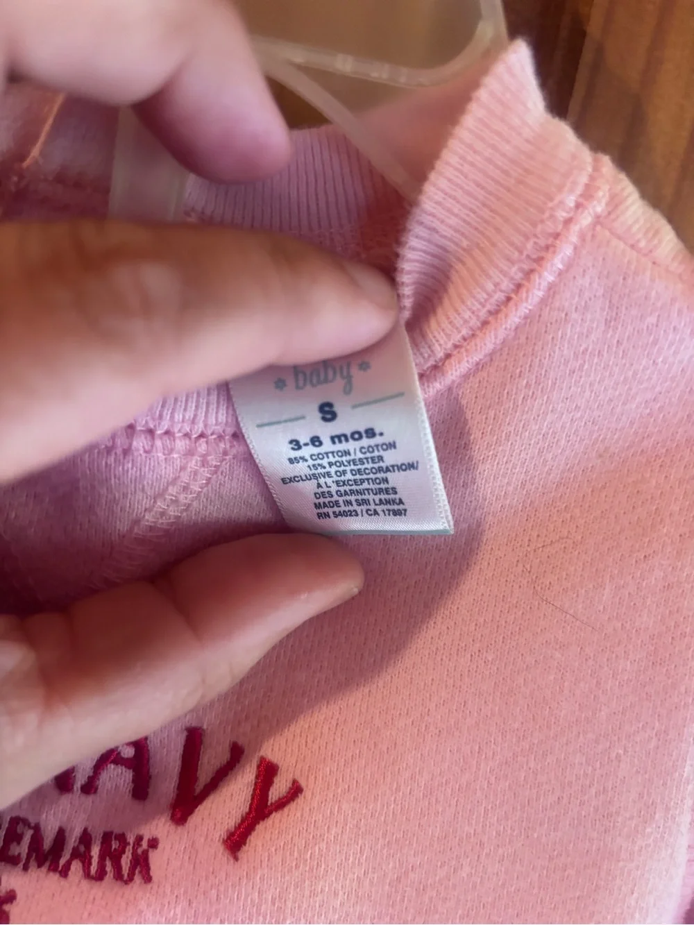 Vintage Old Navy Light Pink Infant One-Piece Footie with Embroidered Logo